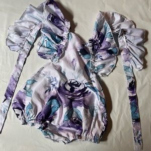 Floral Purple Romper
